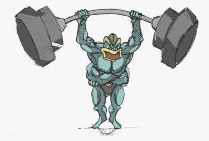 Sexy Machamp , - Machamp Lifting Weights, HD Png Download, Transparent PNG