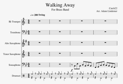 Walking Away Sheet Music For Trumpet, Trombone, Alto - Train Your Dragon Alto Sax Sheet Music, HD Png Download, Transparent PNG