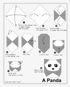 Origami Koala Png - Make An Origami Panda, Transparent Png, Transparent PNG