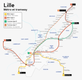 Lille Public Transport Map, HD Png Download, Transparent PNG