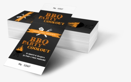 Bbq Party Cookout Ticket Template Preview - Downloadable Halloween Ticket Template, HD Png Download, Transparent PNG