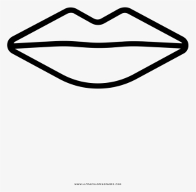 Lips Coloring Page - Line Art, HD Png Download, Transparent PNG