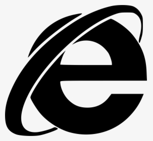 Transparent Internet Explorer Logo Png - Black Internet Explorer Icon Png, Png Download, Transparent PNG
