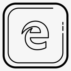 Internet Explorer Icon - Microsoft Edge White Icon, HD Png Download, Transparent PNG