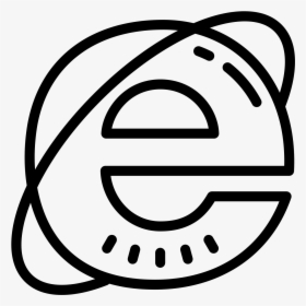Internet Explorer 10 Icon Png - Internet Explorer Icon In Black And White, Transparent Png, Transparent PNG