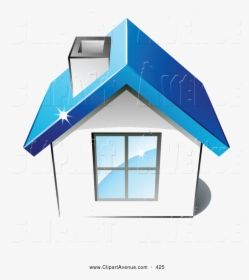 Roof Avenue Clipart Of Little White Home With Big Window - Save Energy Home Png, Transparent Png, Transparent PNG