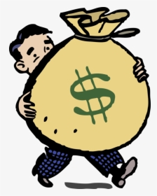 Bag Euro Computer Icons - Man With Money Bag, HD Png Download, Transparent PNG