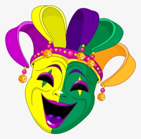 Theatre Vector Jester Mask - Mardi Gras Clip Art, HD Png Download, Transparent PNG