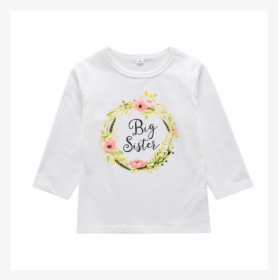 Autumn Big Sister Flower T Shirt Long Sleeved - Active Shirt, HD Png Download, Transparent PNG
