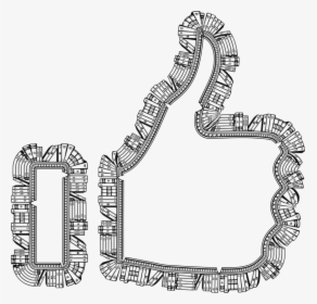 Line Art,coloring Book,thumb Signal - Bling Bling Thumbs Up, HD Png Download, Transparent PNG