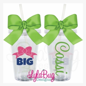 Big Sister Bow Tumbler - Acrylic Tumbler Insulated Drink Glasses With Lids, HD Png Download, Transparent PNG