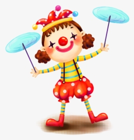 Drawing Girls Clown - Circus Girl Clown Clipart, HD Png Download, Transparent PNG