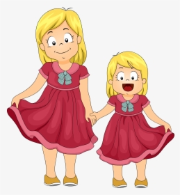 Sister Clip Art - Two Sisters Clipart, HD Png Download, Transparent PNG