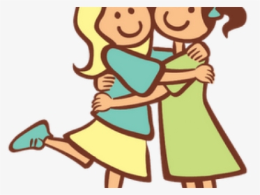 Two Friends Hugging Clipart, HD Png Download, Transparent PNG