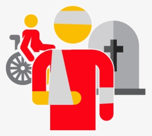 Wheelchair Injury Icon, HD Png Download, Transparent PNG