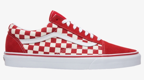 Old Skool Red Checkerboard - Checkered Low Top Vans, HD Png Download, Transparent PNG