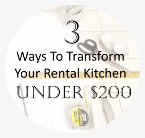 3 Ways To Transform Your Rental Kitchen Under $200, HD Png Download, Transparent PNG