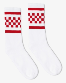 Socco Skate Socks - Red And White Checkered Socks, HD Png Download, Transparent PNG