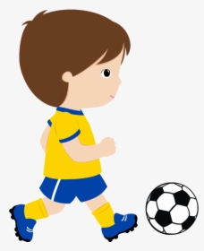 Soccer Clipart Grass Menino Jogando Bola Free Images - Menino Jogando Bola Em Desenho, HD Png Download, Transparent PNG