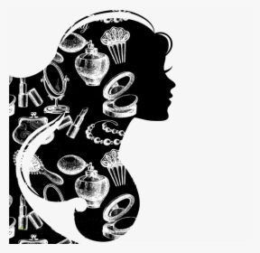 Cosmetics Beauty Parlour Silhouette Woman - Beauty Parlour Silhouette, HD Png Download, Transparent PNG