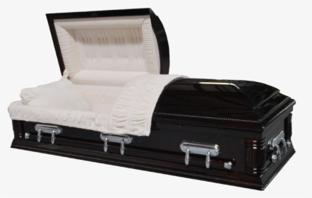 Png Library Library Coffin Transparent Funeral - Black Casket With Gold Trim, Png Download, Transparent PNG