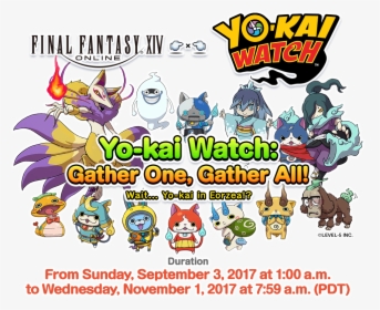 Yo Kai Watch - Final Fantasy Yokai Watch, HD Png Download, Transparent PNG