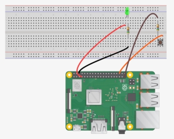 Breadboard And Raspi - Raspberry Pi Connection, HD Png Download, Transparent PNG
