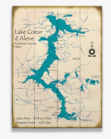 Lake Coeur D Alene Map, HD Png Download, Transparent PNG