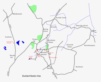 Buckland Newton Sharnhill Green Bookham Duntish Cross - Map, HD Png Download, Transparent PNG