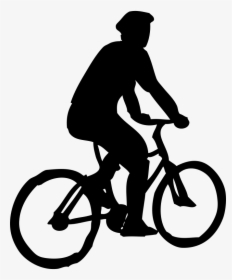 Bicyclist Sillouette - Bicycle Silhouette, HD Png Download, Transparent PNG