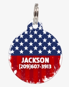 American Flag Patriotic Dog Id Tag For Dog   Class - Locket, HD Png Download, Transparent PNG