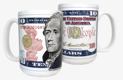 Hamilton Mug - 10 Dollar Bill, HD Png Download, Transparent PNG