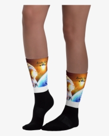 Man On The Moon Socks - Hockey Sock, HD Png Download, Transparent PNG