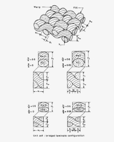 Idealised Representation Of 2d Orthogonal Plain Weave - Woven Fabric Drawing, HD Png Download, Transparent PNG
