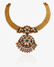 Ethnic Golden Weave Necklace - Crystal, HD Png Download, Transparent PNG