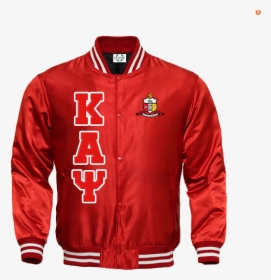 Kappa Alpha Psi Satin Baseball Bomber Jacket - Red Satin Varsity Jacket, HD Png Download, Transparent PNG