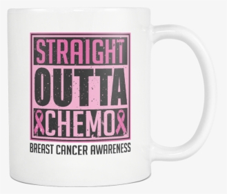 Straight Outta Chemo Breast Cancer Awareness Pink Ribbon - Beer Stein, HD Png Download, Transparent PNG
