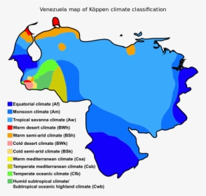 Mapa De Las Regiones Climáticas De Venezuela, HD Png Download, Transparent PNG
