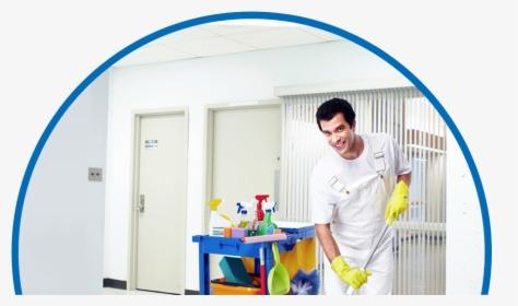 A Janitor Cleaning A Commercial Floor, HD Png Download, Transparent PNG