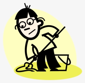 Vector Illustration Of School Janitor Custodian With, HD Png Download, Transparent PNG