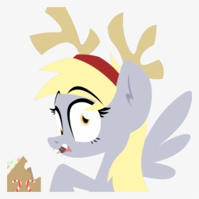 Zvn, Candy Cane, Christmas, Derp, Derpy Hooves, Eating,, HD Png Download, Transparent PNG
