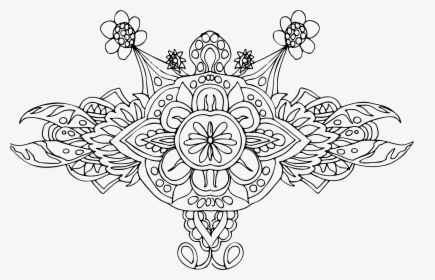 Floral Hand Drawn Line Art Clip Arts, HD Png Download, Transparent PNG