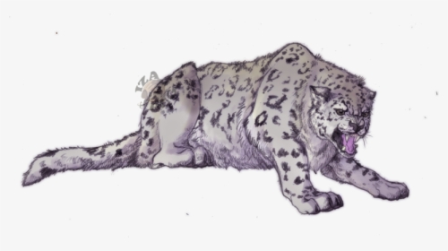 Angry Snow Leopard By Izaefer, HD Png Download, Transparent PNG