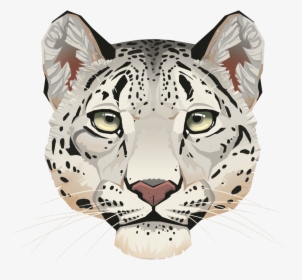 Snow Leopard Face By Eliket P, HD Png Download, Transparent PNG