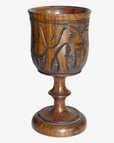 Cup, Drinking Cup, Vessel, Wood Chalice, Wood, Isolated, HD Png Download, Transparent PNG