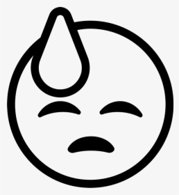 Cold Sweat Emoji Stamp, HD Png Download, Transparent PNG