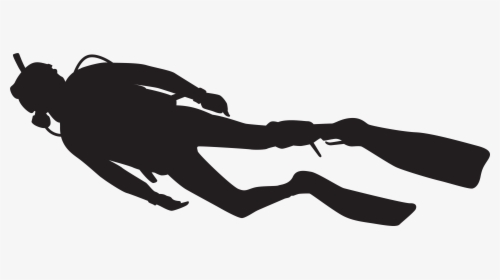 Scuba Diving Underwater Silhouette, HD Png Download, Transparent PNG