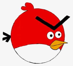 Why Isn T He Looks Angry Angrybirds Drawing Redbird, HD Png Download, Transparent PNG