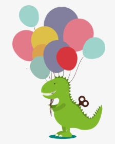 #balloon #colorful #dino #colorsplash #dinosaur #green, HD Png Download, Transparent PNG
