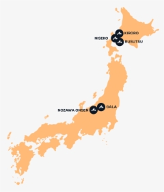 Map Of Destinations In Japan, HD Png Download, Transparent PNG
